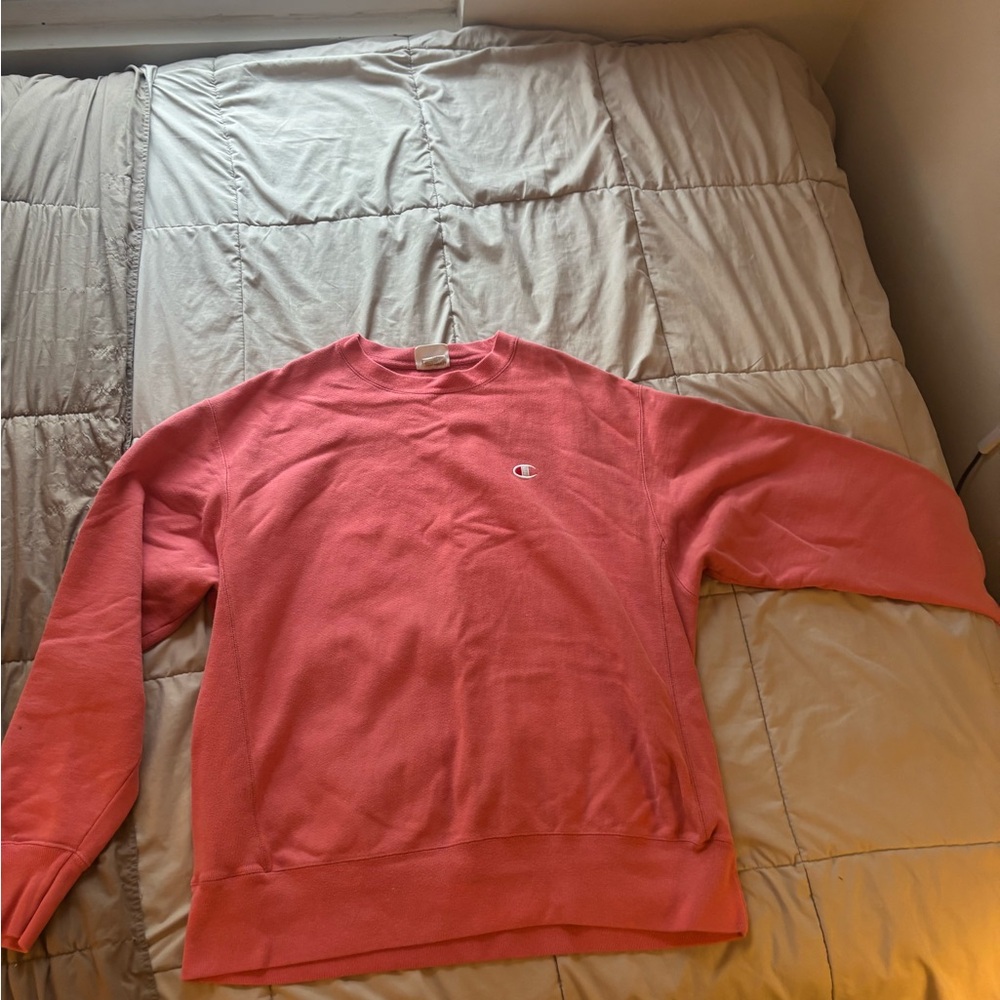 Champion Pink Crewneck Sweater Relaxed Fit
